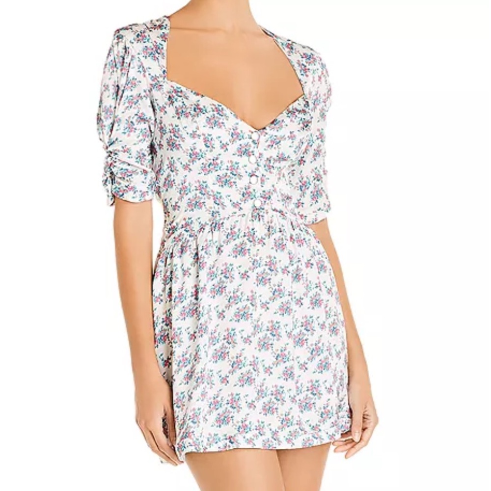 NWT For love and lemons Taggart floral print mini dress size M - Picture 3 of 13